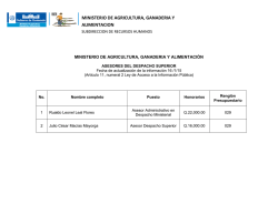 Despacho superior - Ministerio de Agricultura Ganader&iacute;a y