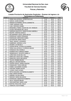 Universidad Nacional de San Juan Facultad de Ciencias Exactas