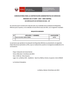 Resultados de Requisitos M&iacute;nimos