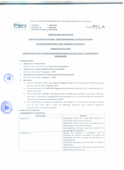 convocatoria cas n 21 - pela 2015