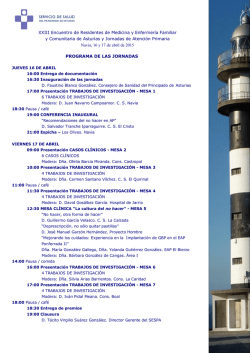 Programa de las Jornadas