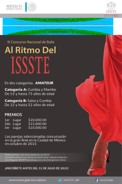 Cartel - Convocatoria Al ritmo del ISSSTE