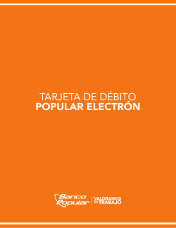 Folleto Explicativo Tarjeta D&eacute;bito Electr&oacute;n