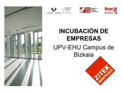 La incubaci&oacute;n de empresas en la UPV/EHU