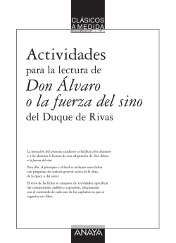 Don &Aacute;lvaro o la fuerza del sino. Actividades para la lectura (PDF)