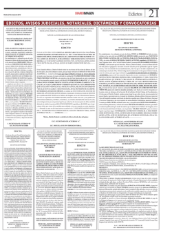 edictos, avisos judiciales, notariales, dict&aacute;menes y convocatorias