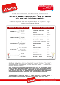 Encuesta Adecco sobre Mejores Jefes y Empresas m&aacute;s