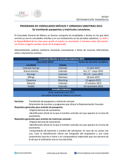 PROGRAMA DE CONSULADOS M&Oacute;VILES Y JORNADAS