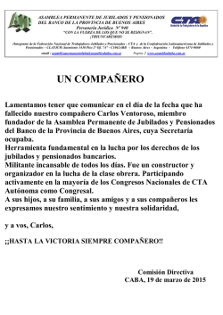 hasta la victoria siempre - Asamblea Permanente de Jubilados y
