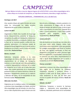 itinerario - &iexcl;bienvenidos a beh por m&eacute;xico!