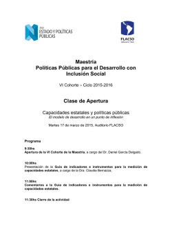 Maestr&iacute;a Pol&iacute;ticas P&uacute;blicas para el Desarrollo con Inclusi&oacute;n Social