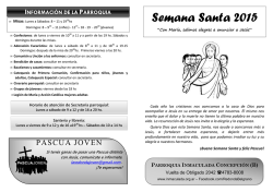Programa de Semana Santa 2015