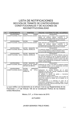 listas de 18 de marzo de 2015