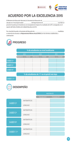 ACUERDO POR LA EXCELENCIA 2015