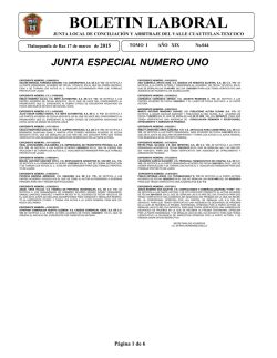boletin laboral - Junta Local de Conciliaci&oacute;n y Arbitraje del Valle