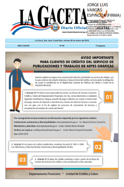 LA GACETA N&deg; 56 de la fecha 20 03 2015