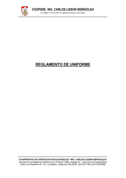reglamento de uniforme - Colegio CARLOS LISSON BEINGOLEA