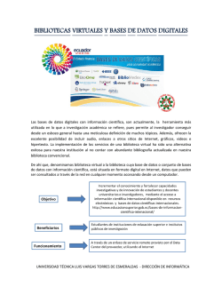 bibliotecas virtuales y bases de datos digitales