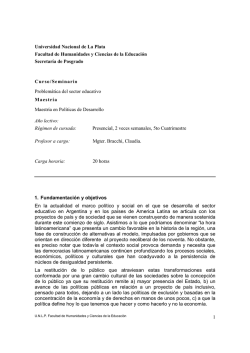 Programa Problem&aacute;tica del sector educativo