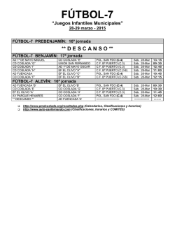 F&Uacute;TBOL-7 &ldquo;Juegos Infantiles Municipales&rdquo;