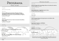 Programa Jornades Porcines 2015 - Colegio Oficial de Veterinarios