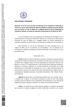 Listas de admitidos y excluidos.