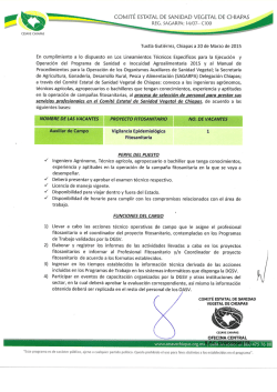 Convocatoria - CESAVE Chiapas