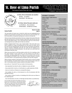 Bulletin - Saint Rose of Lima Parish