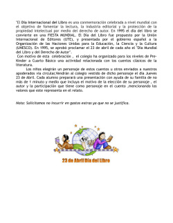 "El D&iacute;a Internacional del Libro es una