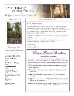 Bulletin - Cathedral of Christ the King