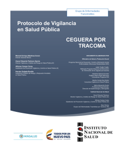 PRO Ceguera por tracoma - Instituto Nacional de Salud