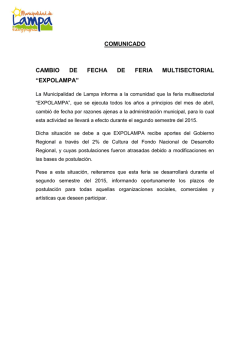 comunicado cambio de fecha de feria multisectorial