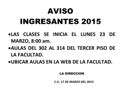 ingresantes 2015 - Facultad de Ciencias Contables
