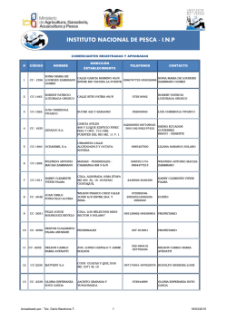 Comerciantes - Instituto Nacional de Pesca