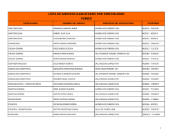lista de instituciones y medicos habilitados - pando