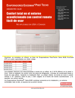Goodman - Evaporadora Piso Techo