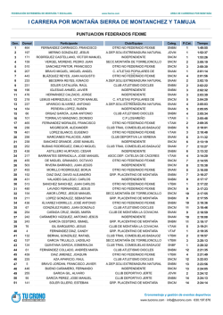 Clasificaci&oacute;n General [FEXME]