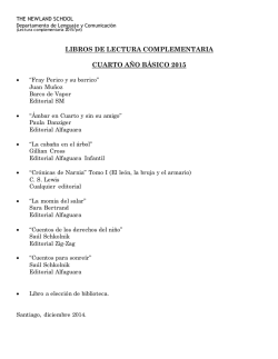 libros de lectura complementaria cuarto a&ntilde;o b&aacute;sico 2015