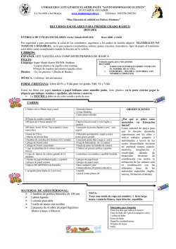 Recursos escolares de Primer Grado EGB