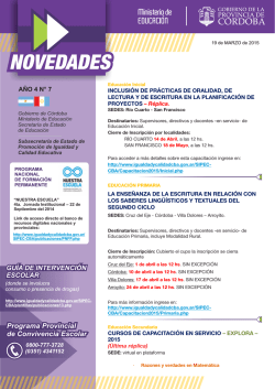 Novedades 7 - Igualdad y Calidad Educativa