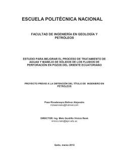 Estudio para mejorar el proceso de tratamiento de aguas y manejo
