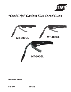 &ldquo;Cool Grip&rdquo; Gasless Flux Cored Guns