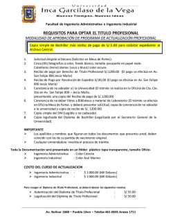 REQUISITOS PARA OPTAR EL TITULO PROFESIONAL