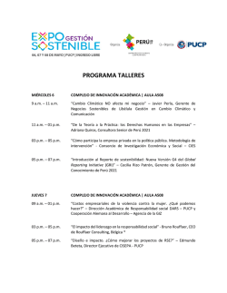 PROGRAMA TALLERES