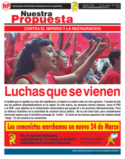 Nuestra Propuesta - Partido Comunista de la Argentina