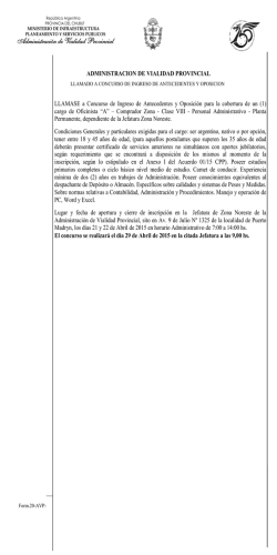 ADMINISTRACION DE VIALIDAD PROVINCIAL LLAMASE