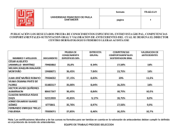 PUBLICACI&Oacute;N LOS RESULTADOS PRUEBA DE