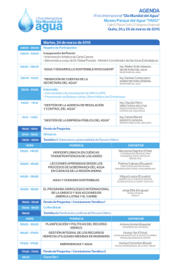 Foro Internacional &ldquo;D&iacute;a Mundial del Agua&rdquo;