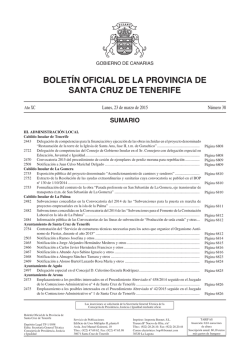 Bolet&iacute;n 038/2015, de fecha 23/3/2015