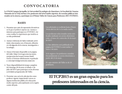El TCP2015 es un gran espacio para los profesores interesados en